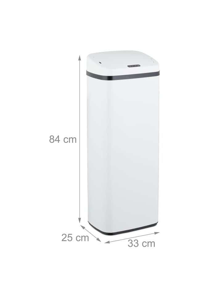 relaxdays Mülleimer mit Sensor in Weiß - 50 Liter günstig kaufen onesize
