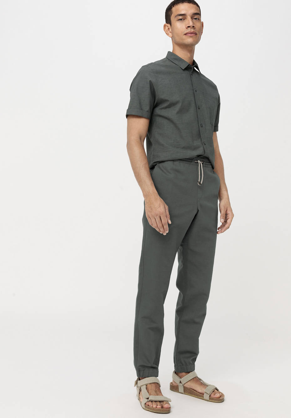 Kurzarm-Hemd Regular Fit aus Bio-Baumwolle mit Hanf und Yak