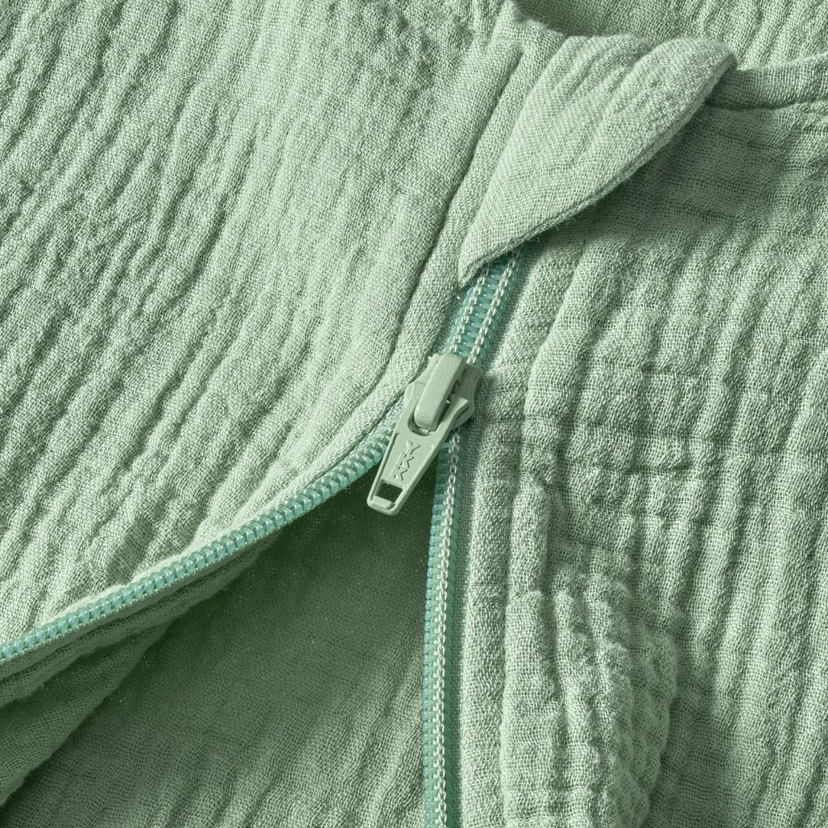 Schlafsack 0,5 TOG aus Musselin, grün, 80 cm, 1 St