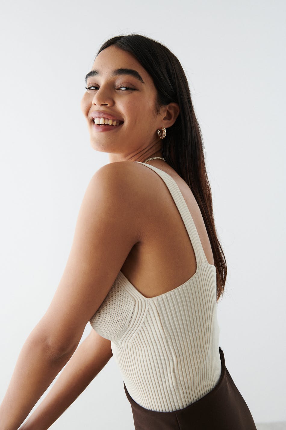 Soleil knitted bustier top