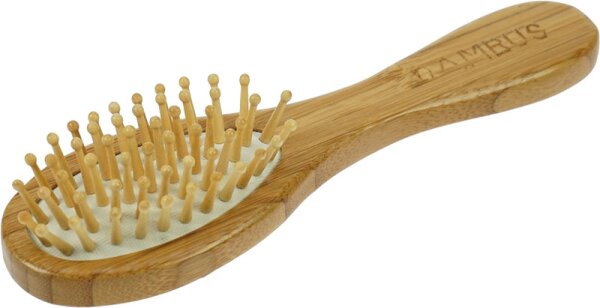 Fantasia Haarbürste, Bambus-Holz Holzstifte mit Noppen, 18 x 5 cm Haarbürste
