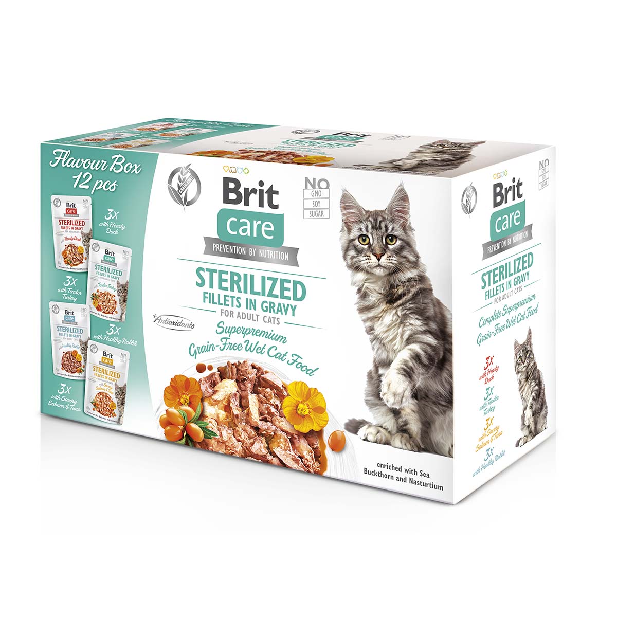 Brit Care Cat Box Fillets in Gravy Sterilized 12x85g bei ZooRoyal