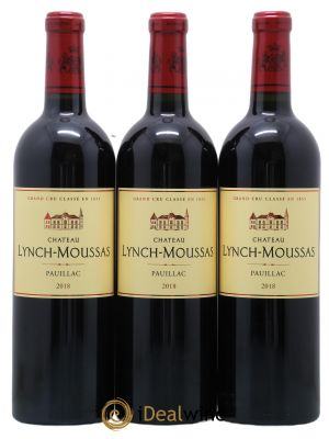 Château Lynch Moussas 5ème Grand Cru Classé  2018 - Lot de 3 Bouteilles