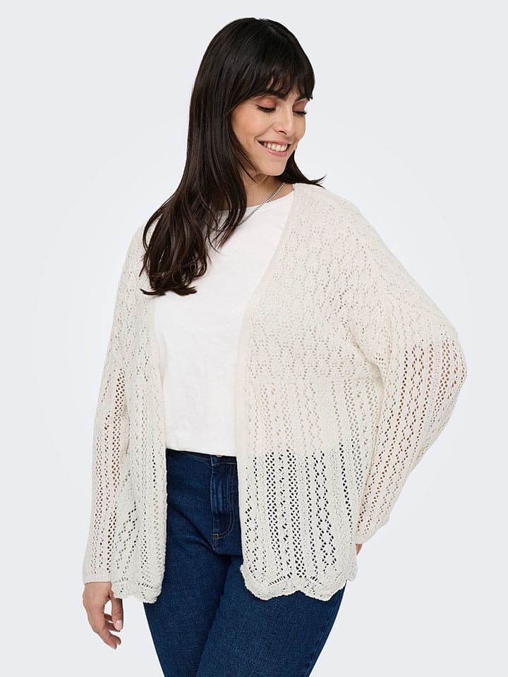 ONLY Carmakoma Cardigan in Creme günstig kaufen