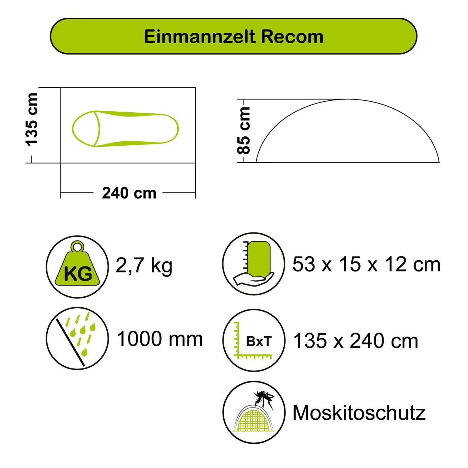 Einmannzelt Recom
