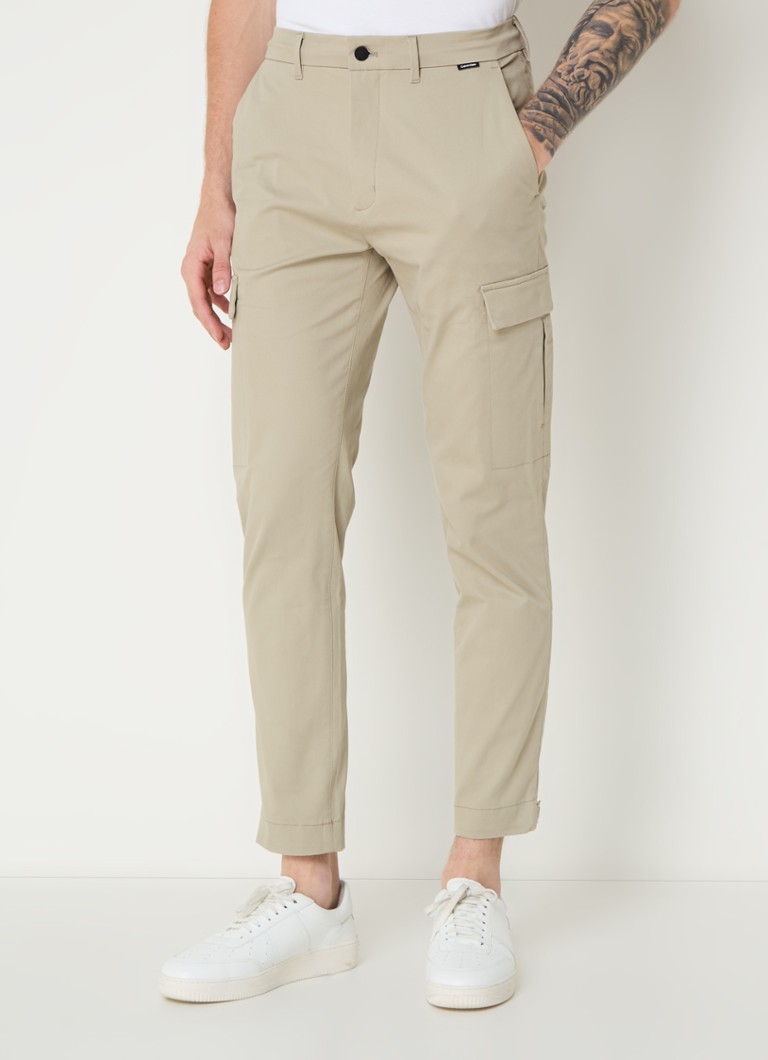 Calvin Klein Slim fit cropped cargo pants with flap pockets