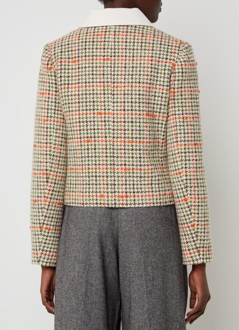 Claudie Pierlot  Valleebis jack in wolblend met steekzakken