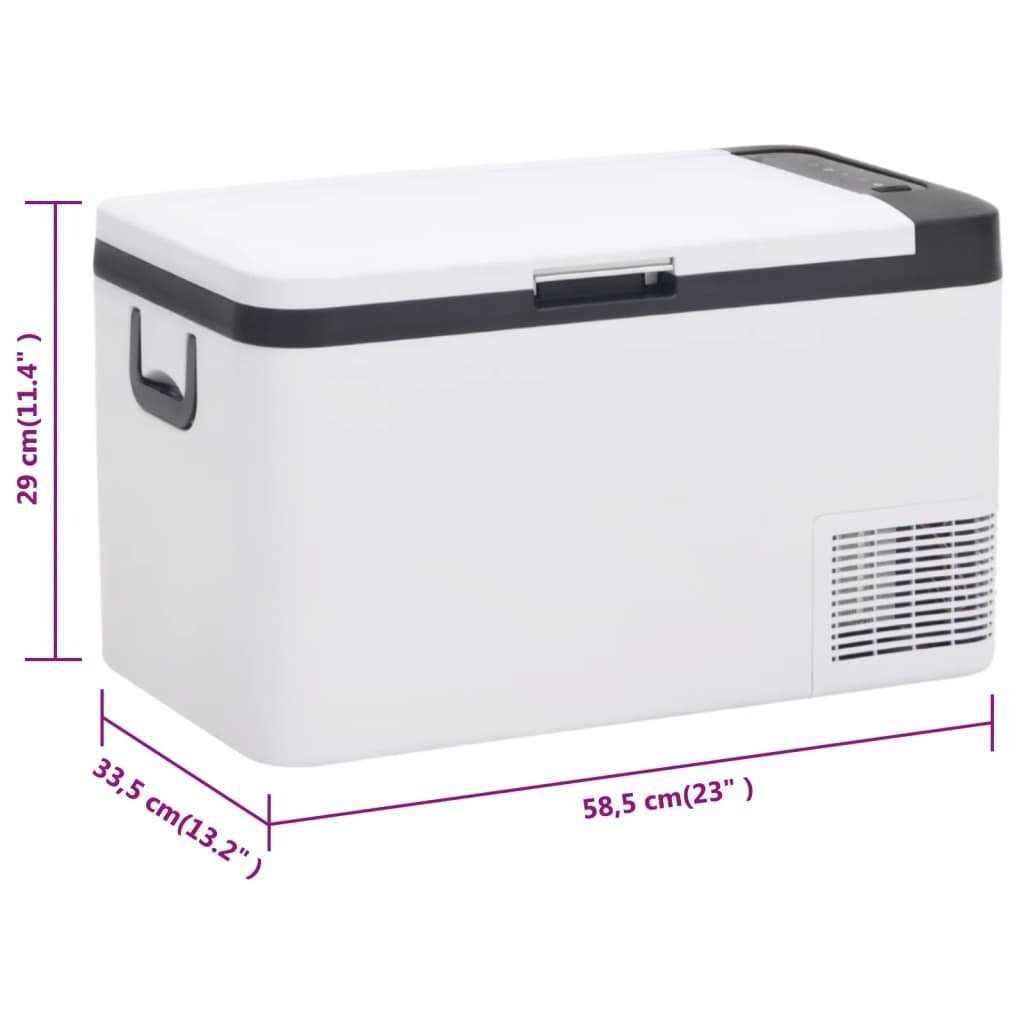 vidaXL Kühlbox Kompressor Kühlbox mit Tragegriff Schwarz und Weiß 18L Camping Van-Lif