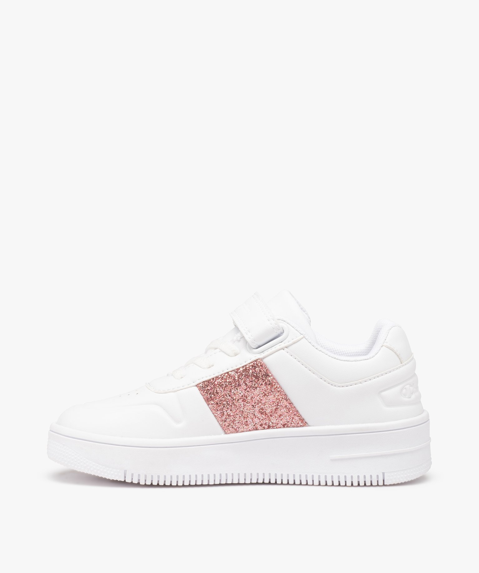 Baskets fille unies à bande pailletée – Champion Rebound blanc | GEMO
