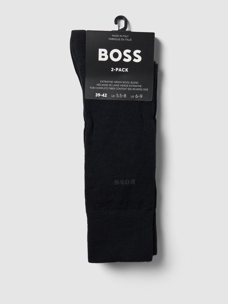 Socken mit Strukturmuster im 2er-Pack in schwarz