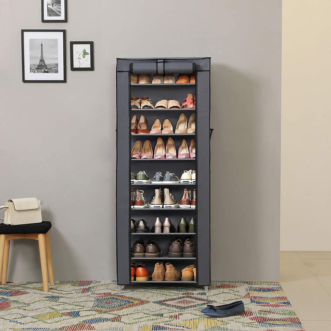 Songmics Schuhschrank, 58 x 28 x 160 cm