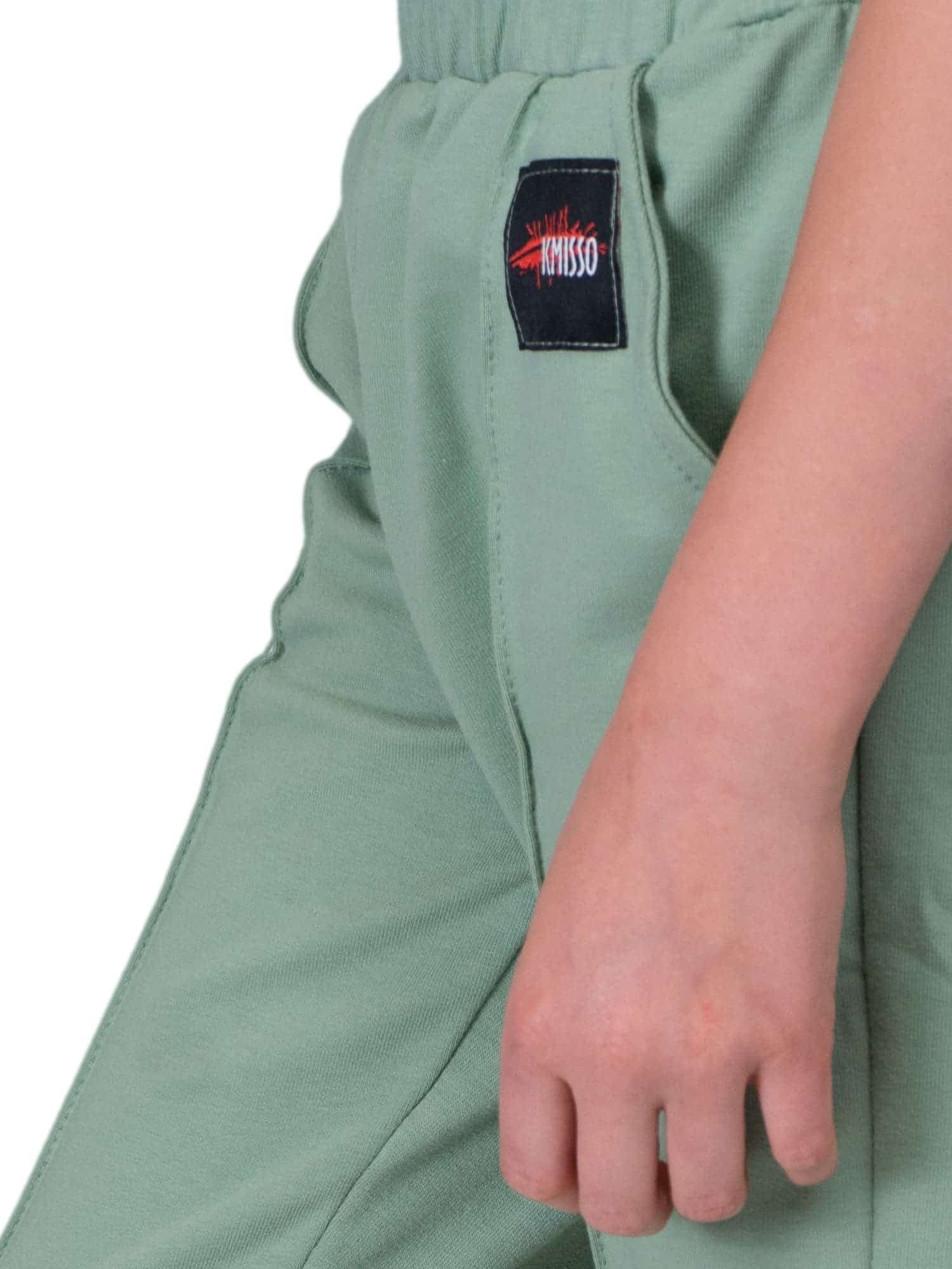 KMISSO Sporthose Mädchen Stoff Freizeithose (1-tlg) Casual