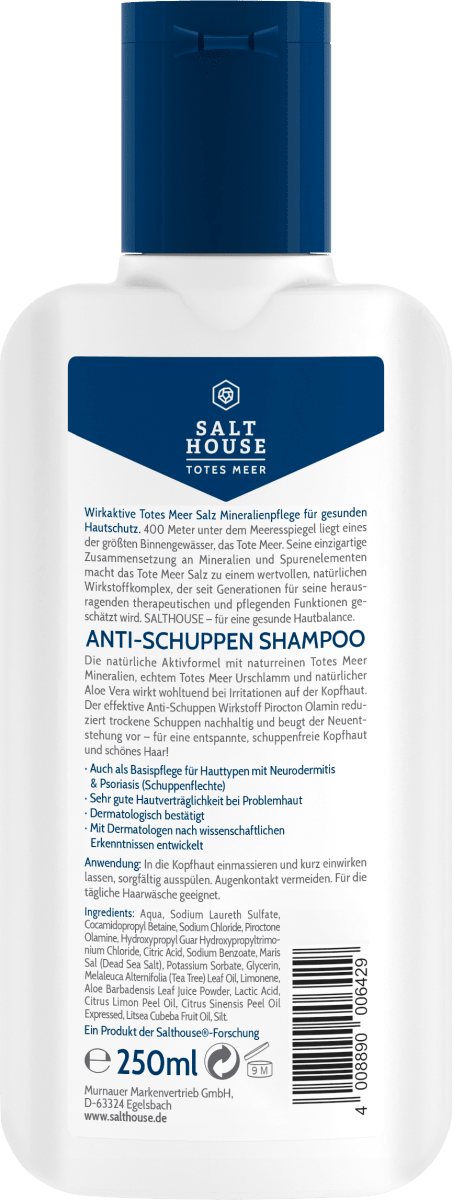 Shampoo Anti-Schuppen Totes Meer, 250 ml