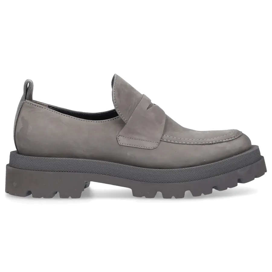 305 SOBE - Loafer HUSKIE Nubukleder - grau