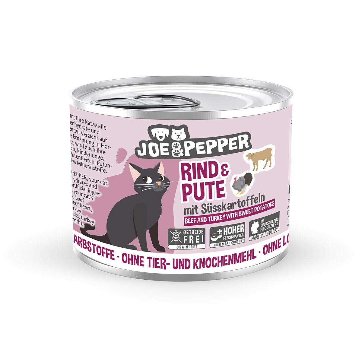 Joe & Pepper Cat Rind & Pute mit Süßkartoffeln bei ZooRoyal