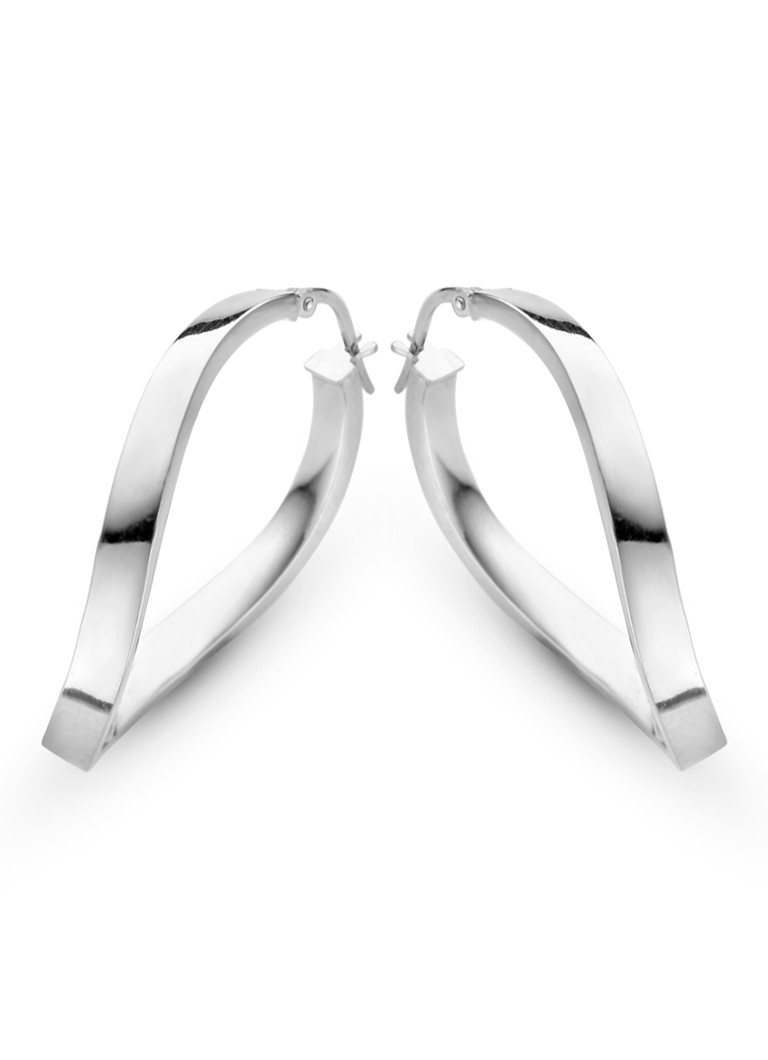 Casa Jewelry Illusion silver hoop earrings