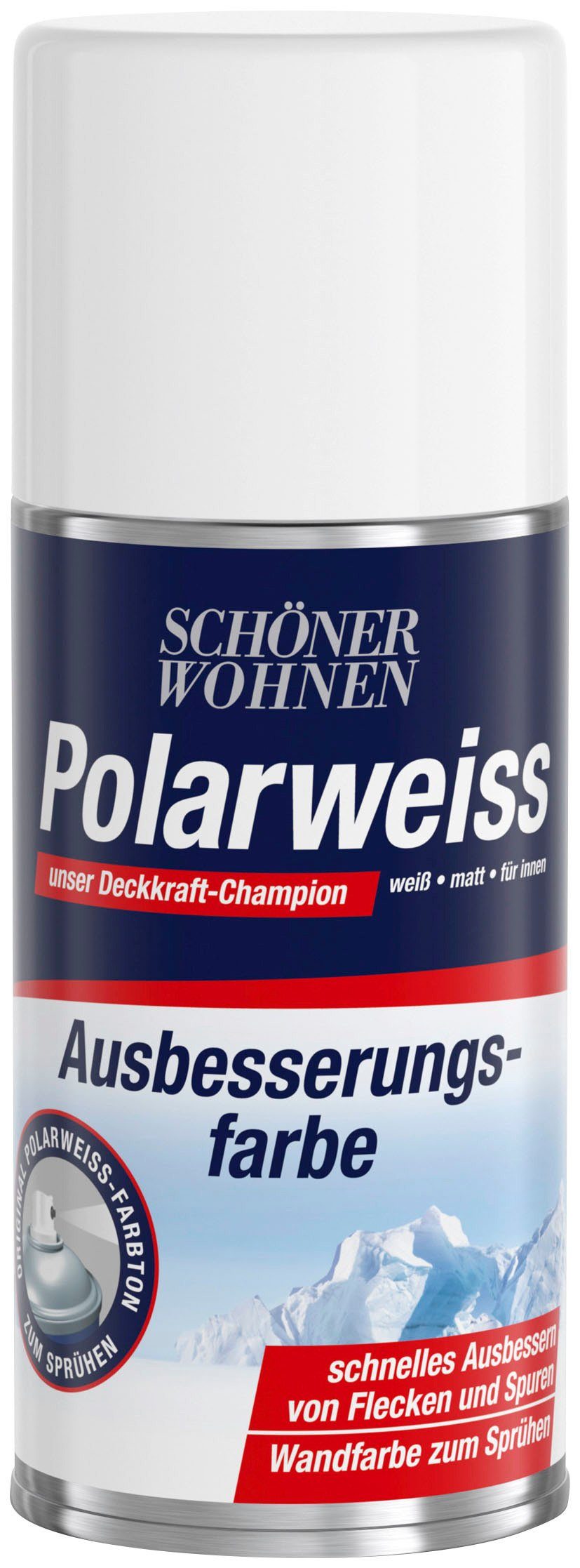 SCHÖNER WOHNEN FARBE Sprühfarbe Polarweiss-Spray, 150 ml, weiß, Ausbesserungsspray
