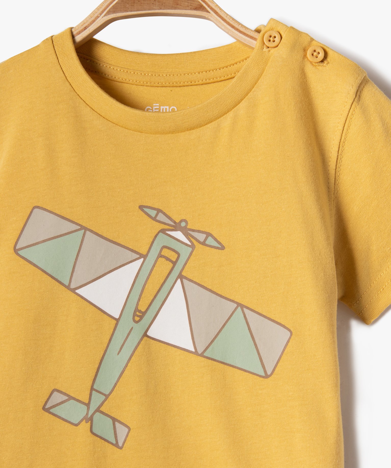 Tee-shirt bébé Garçon à manches courtes et motif jaune | GEMO