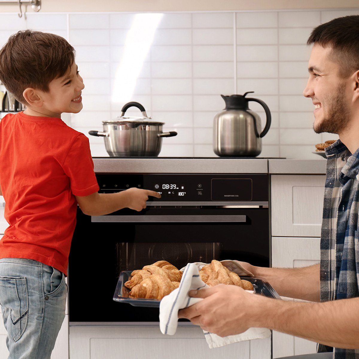KKT KOLBE Einbaubackofen Einbau-Mikrowelle EBMS4503S, DampfClean, Mikrowelle und Dampfgarer / 60cm / 34 l / Autark / Heißluft / Grill