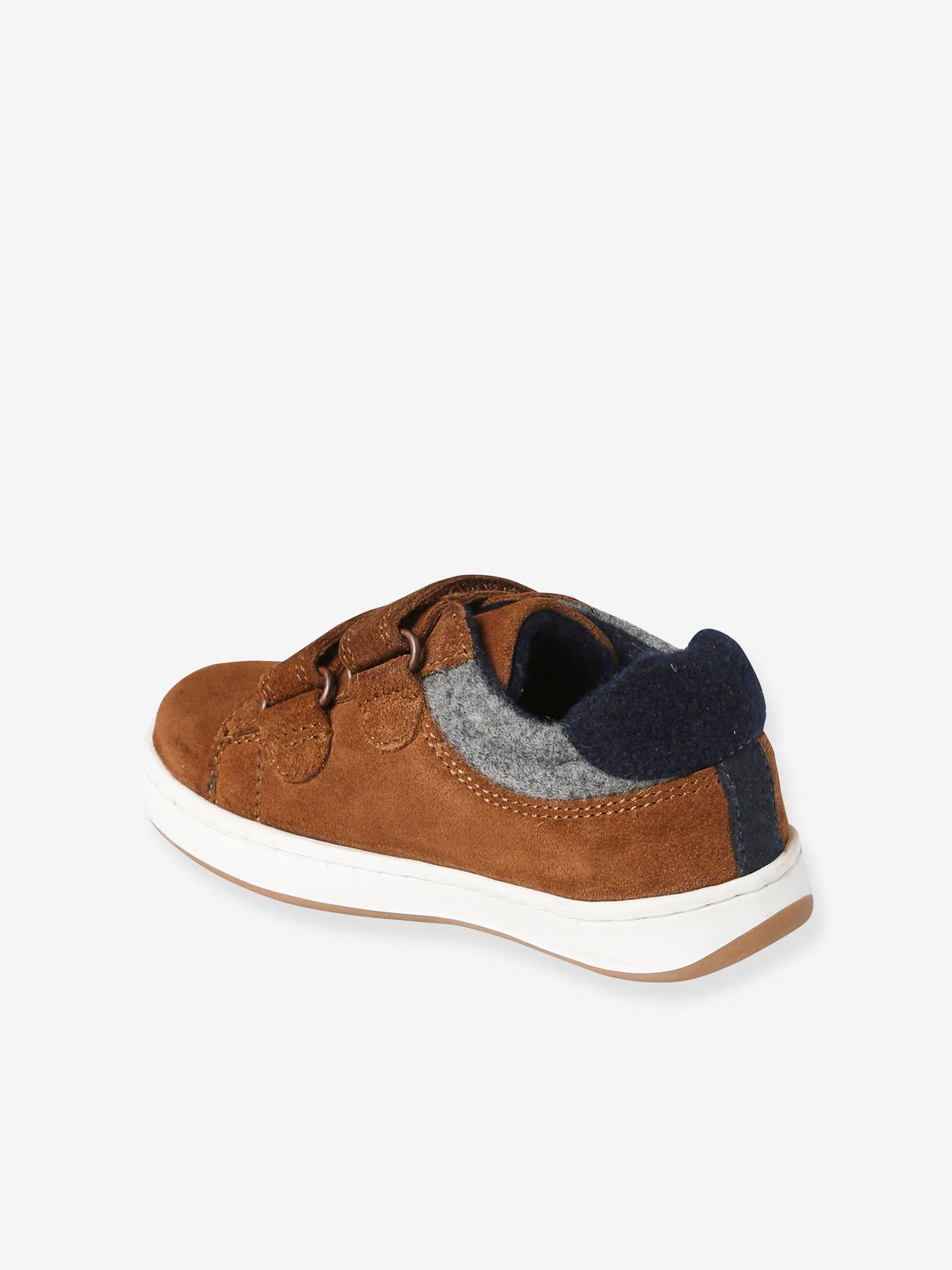 Vertbaudet Kinder Klett-Sneakers, Anziehtrick - braun