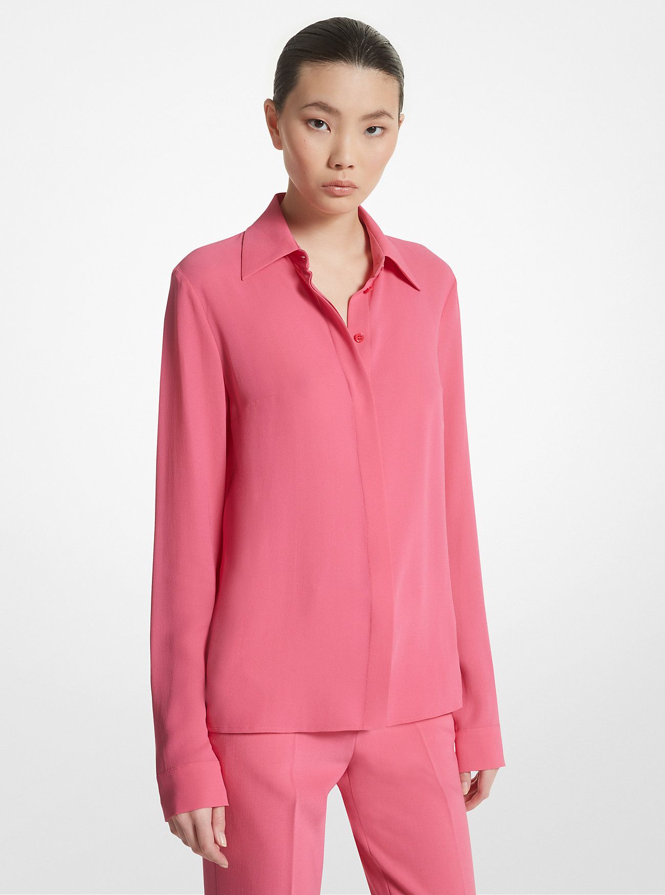 Koszula Hansen Silk Georgette - AZALEA