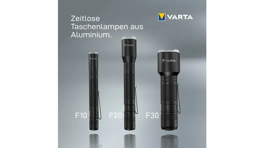 VARTA Aluminium Light F30 3AAA 17608 mit Batterien Blister