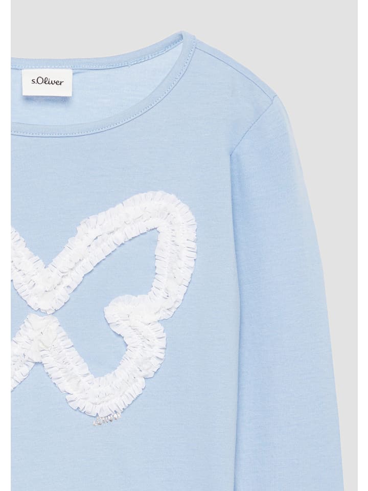 s.Oliver T-Shirt langarm in Blau günstig kaufen