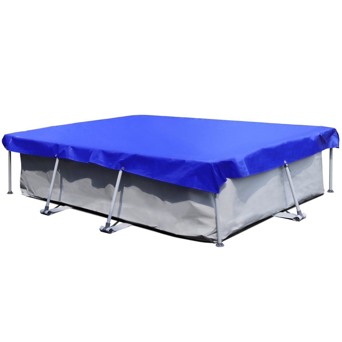 Sekey Pool-Abdeckplane Pool-Abdeckplane PE, für rechteckige Pools, in verschiedenen Größen, Für Frame Pool 300 x 200 cm / 400 x 211 cm Rectangular Poolabdeckplane