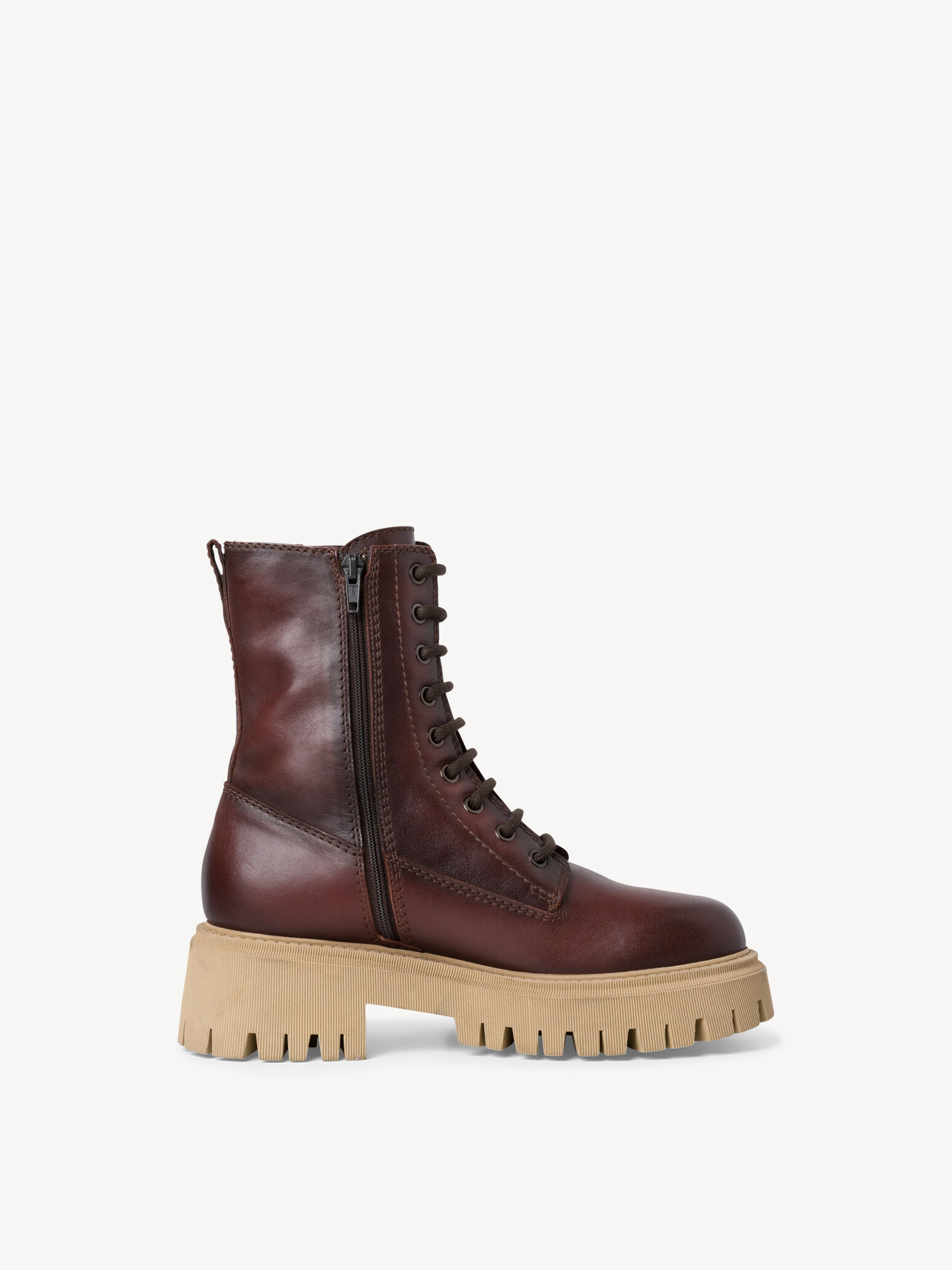 Bottine en cuir - marron