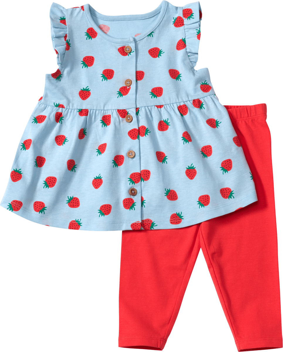 Set mit T-Shirt & Hose, rot, Gr. 86, 1 St