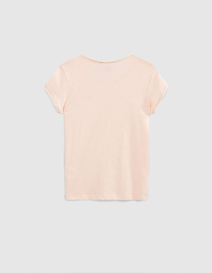 Tee-shirt rose poudré essentiel en coton bio fille