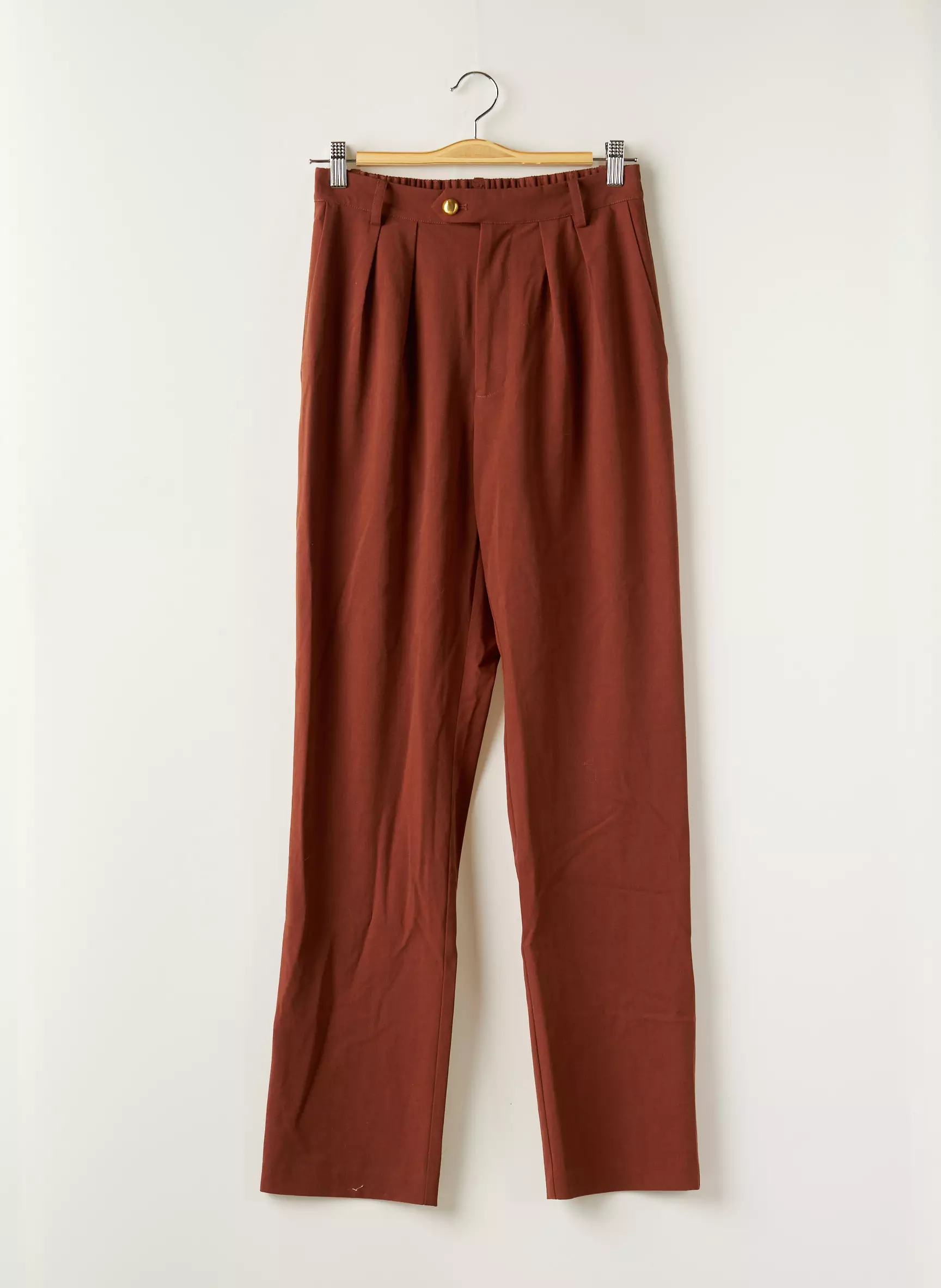 Soi Paris Pantalons Droits Femme couleur marron