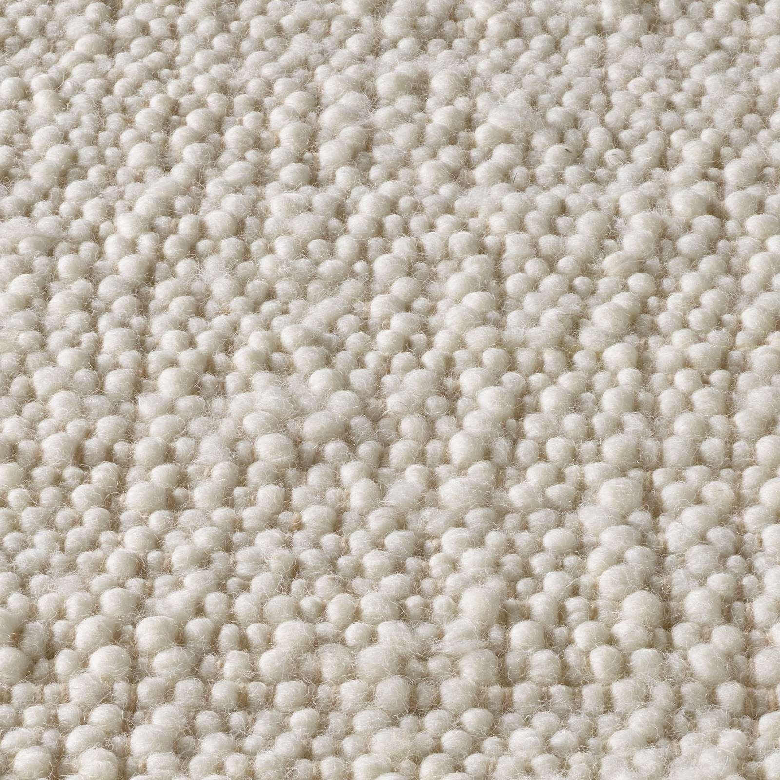 Wollteppich TaraCarpet Handwebteppich Malmoe Fashion, TaraCarpet, rechteckig, Höhe: 10 mm, Handgewebter Teppich weiß Wohnzimmer Schlafzimmer Esszimmer 060X090