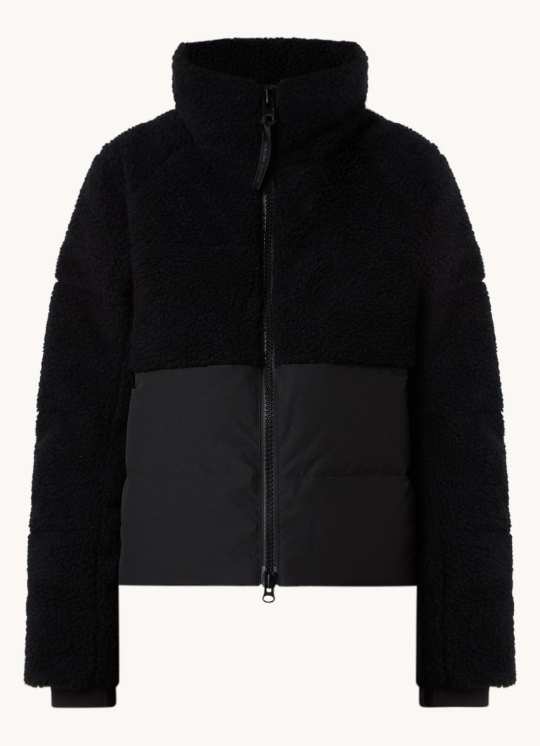 Giacca imbottita Canada Goose Elora in morbido tessuto felpato