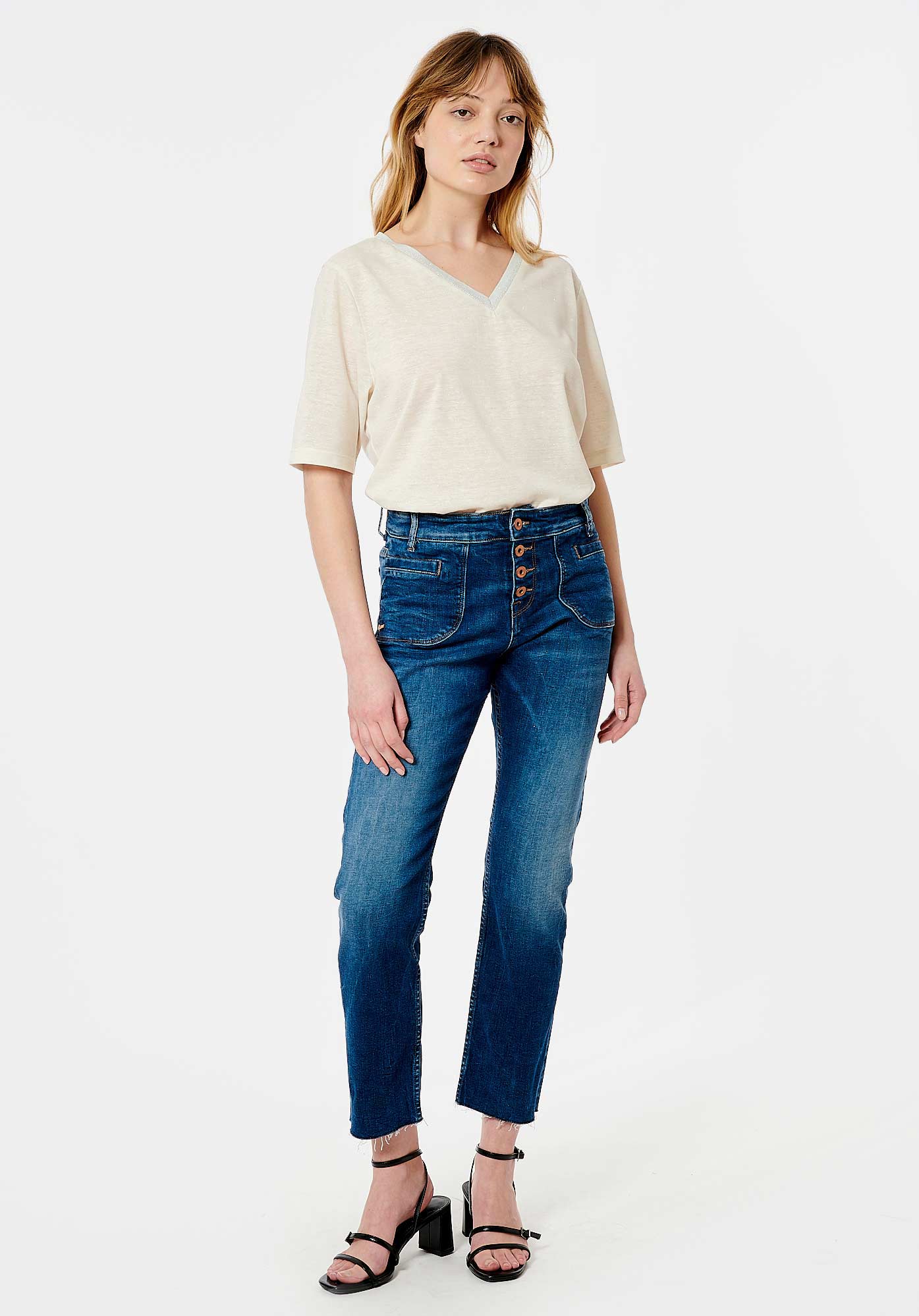 JAIME  T-shirt blanc pailleté Femme