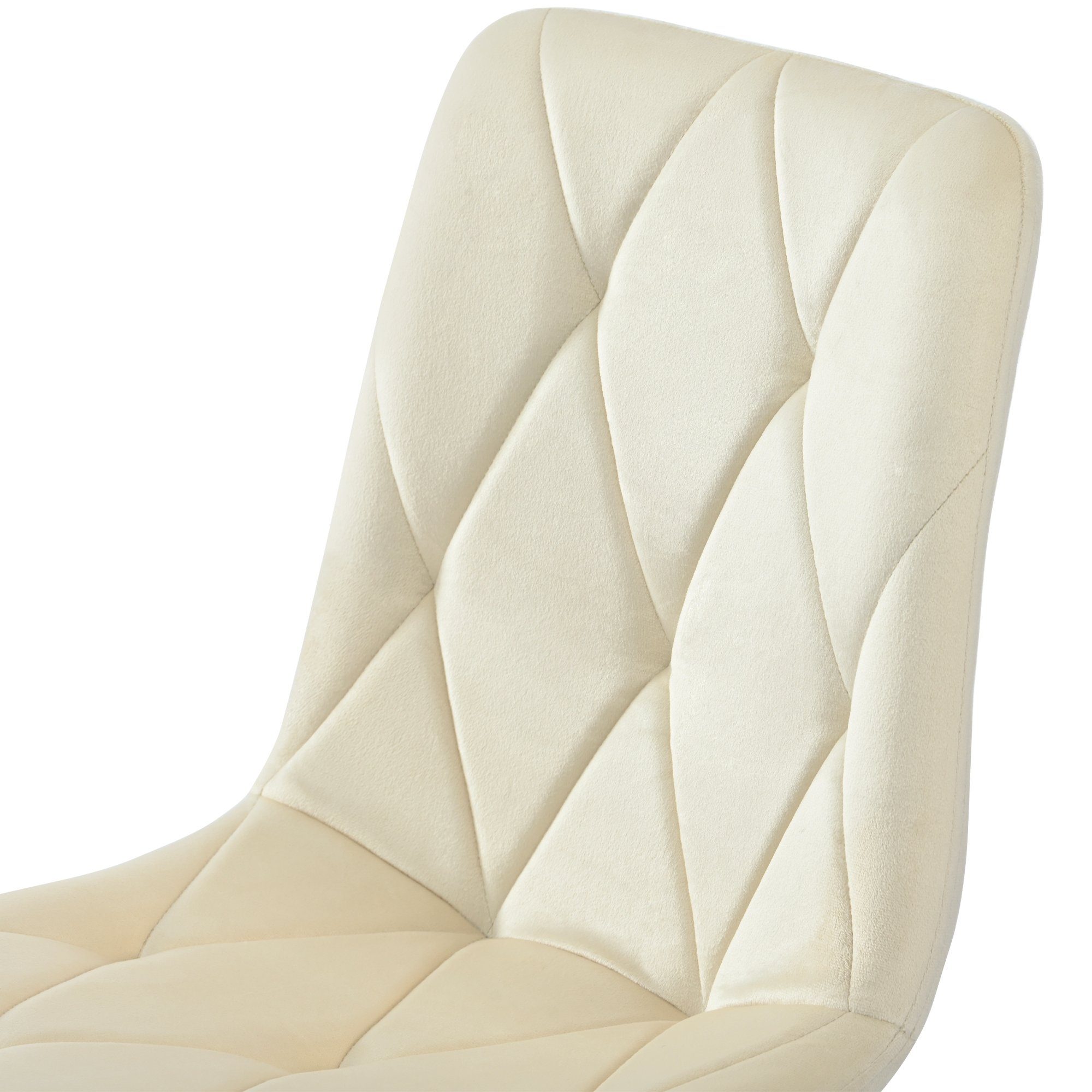 Ulife Essgruppe 117×68cm Esstisch mit 4 Stühlen, (Set, 5-tlg), weißer MDF-Tischplatte mit Marmoroptik