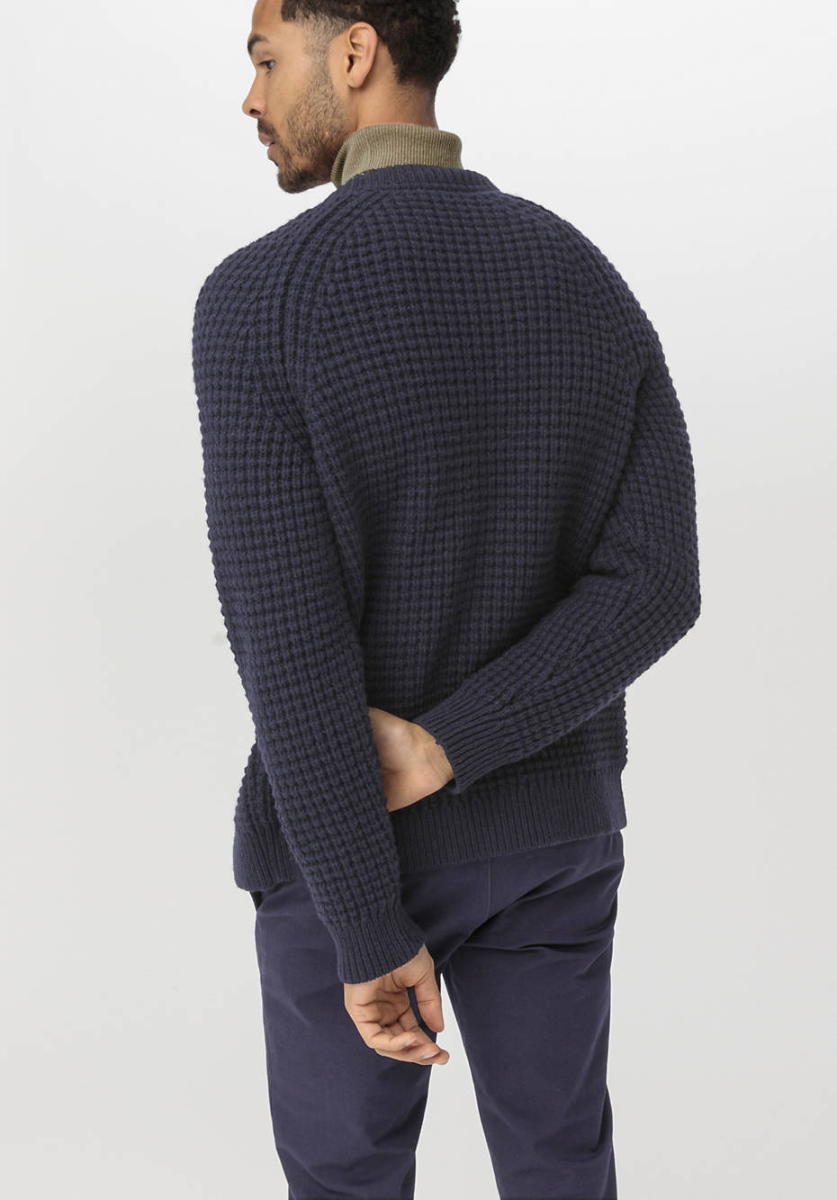 Strickjacke aus reiner Mongolen-Merinowolle