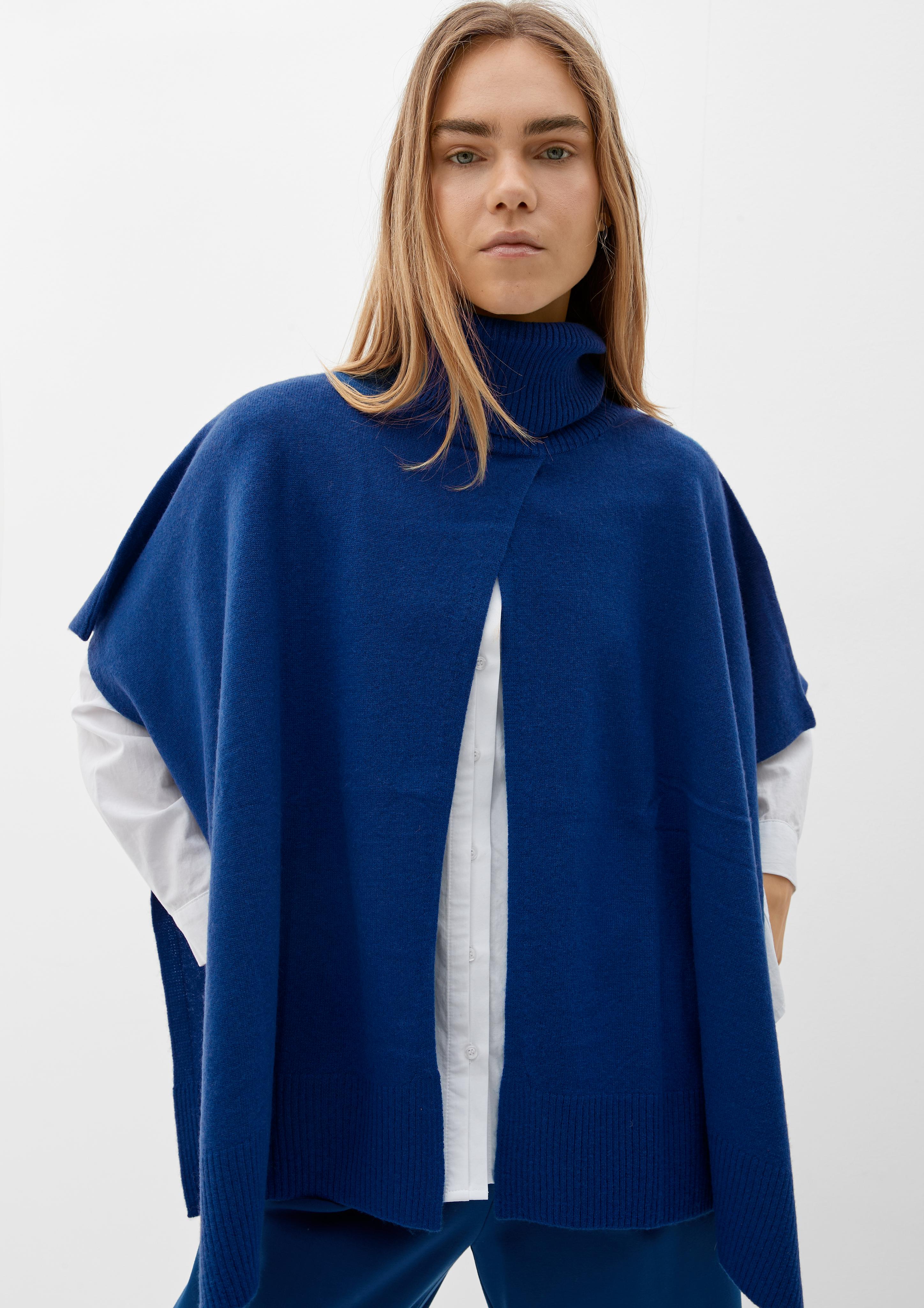 Poncho mit Rippblende am Saum  2124433-5659
