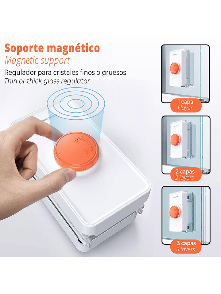 Joybos Magnetischer Glasreiniger in Weiß/ Grau günstig kaufen onesize