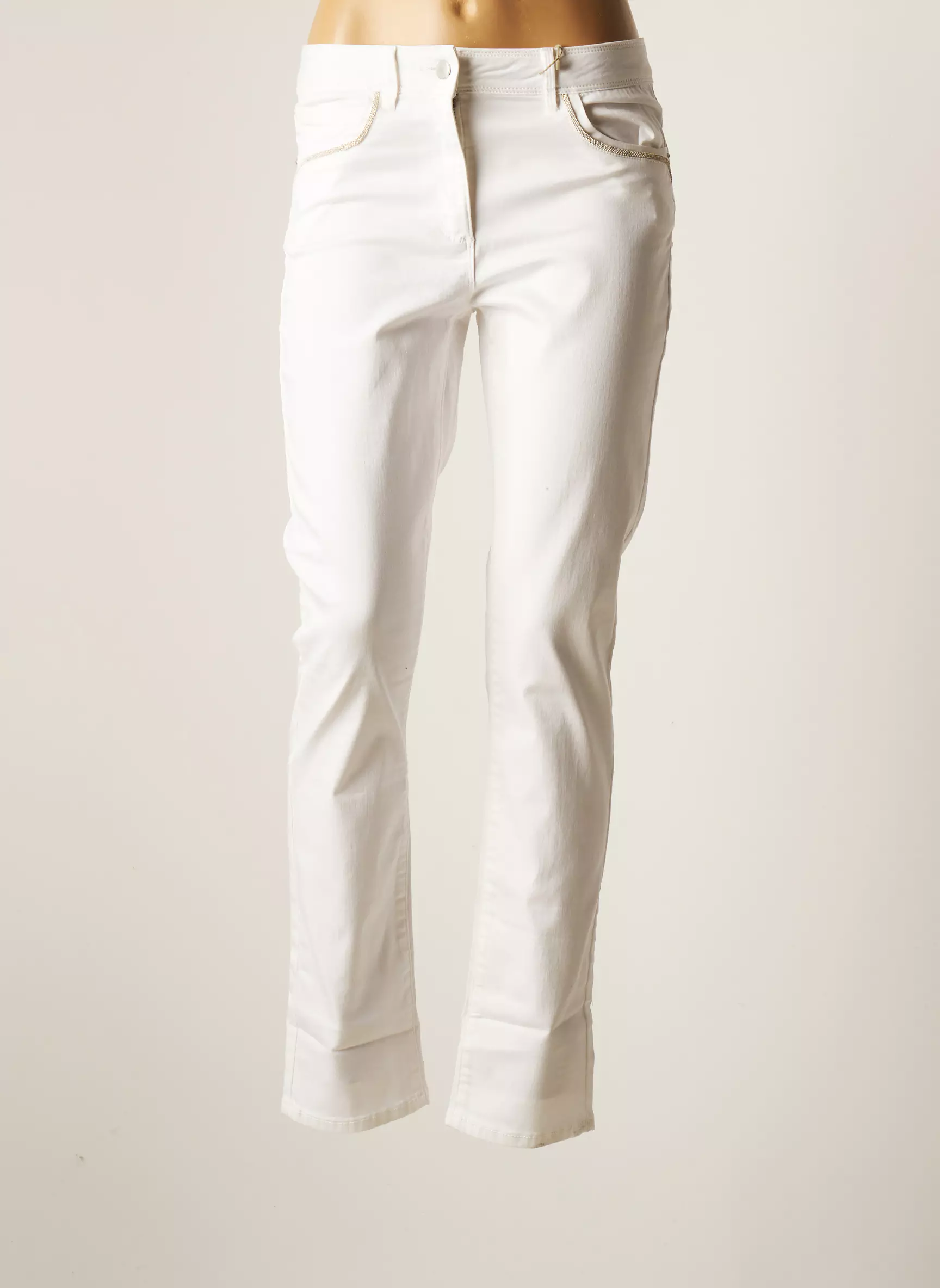 Diane Laury Pantalons Slim Femme couleur blanc