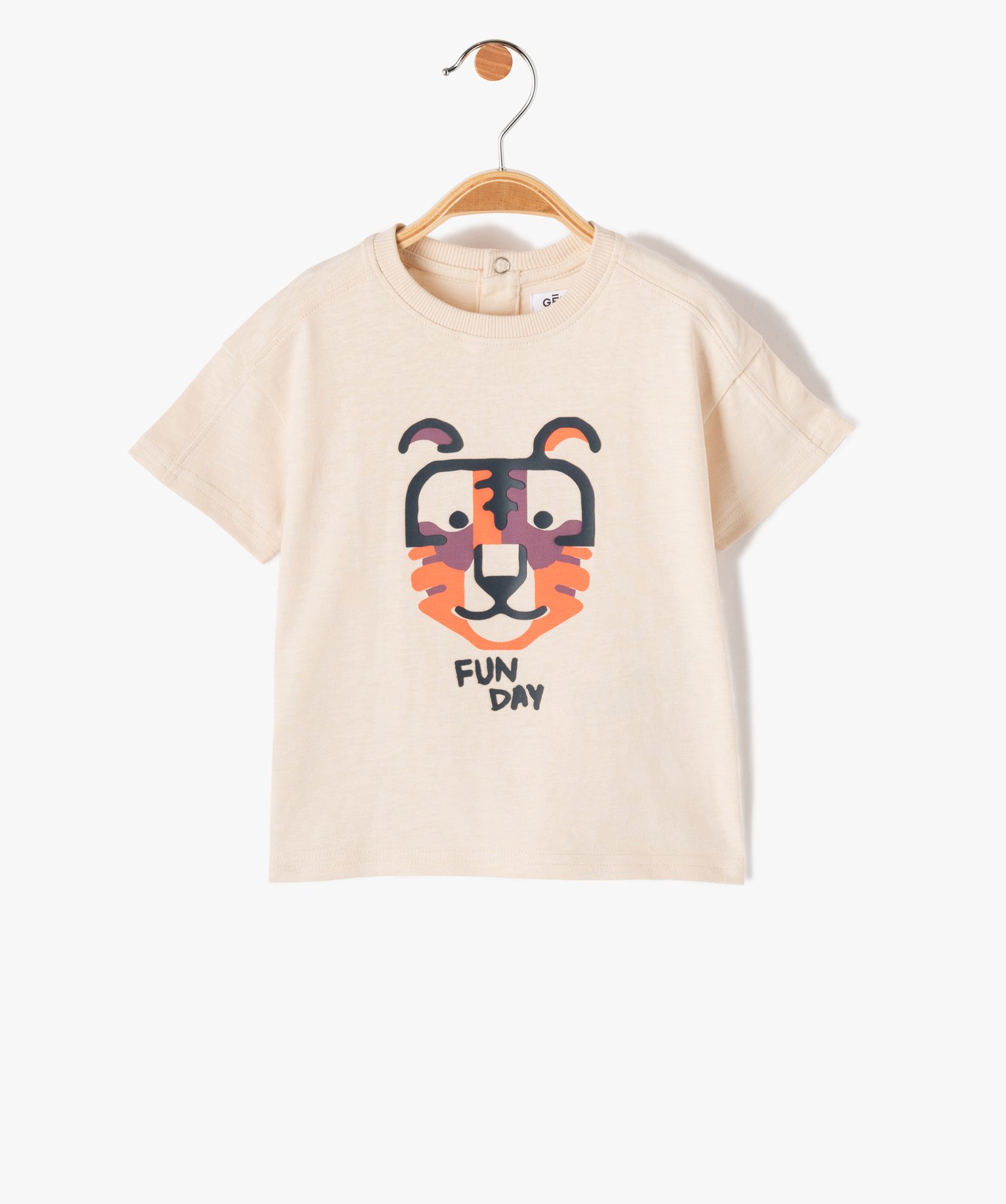 Tee-shirt bébé Garçon à manches courtes et imprimé en r... ecru | GEMO