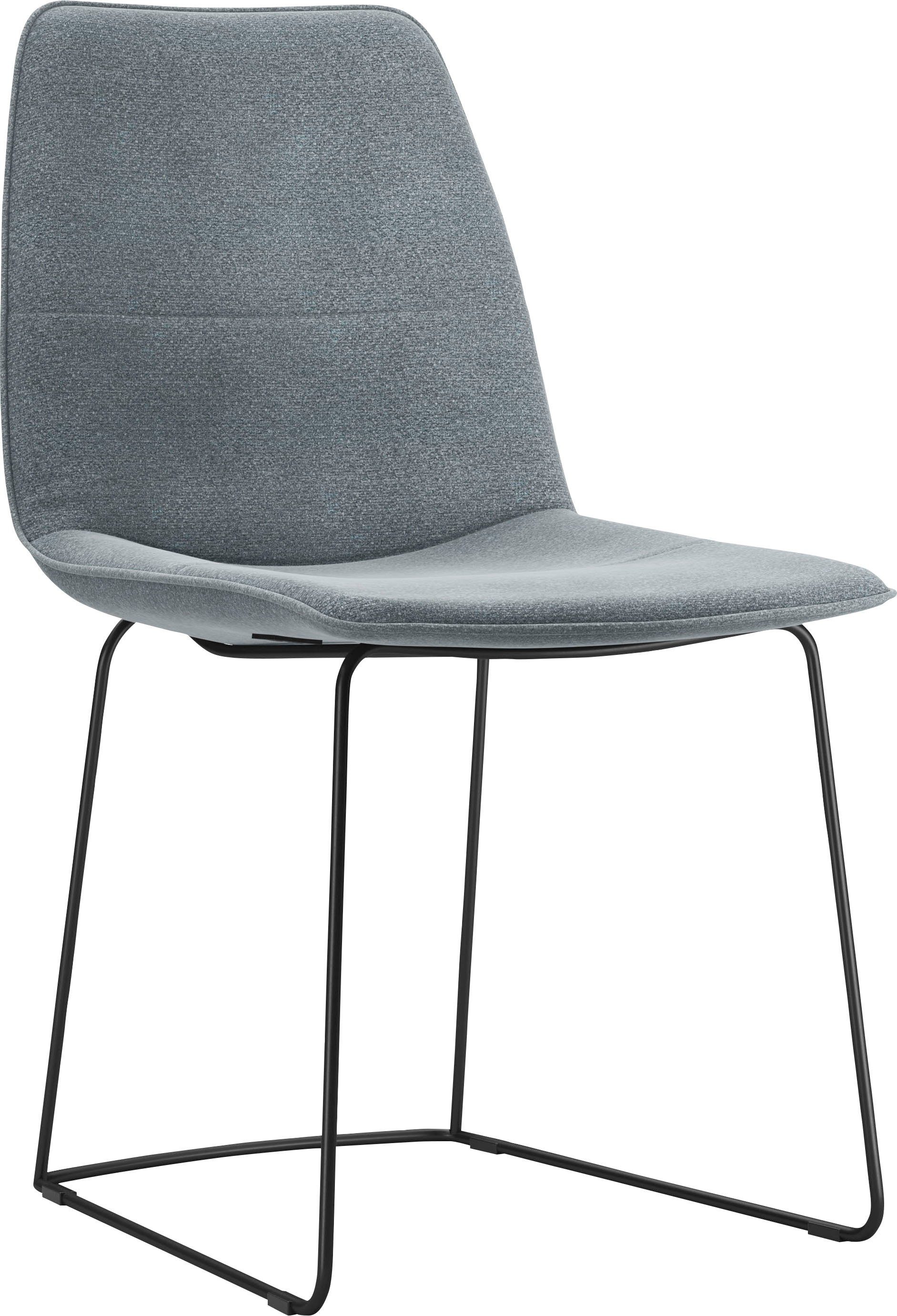 freistil ROLF BENZ Schalenstuhl 117 (2 St), mit schmalem Metallgestell in Schwarz, ohne Armlehne