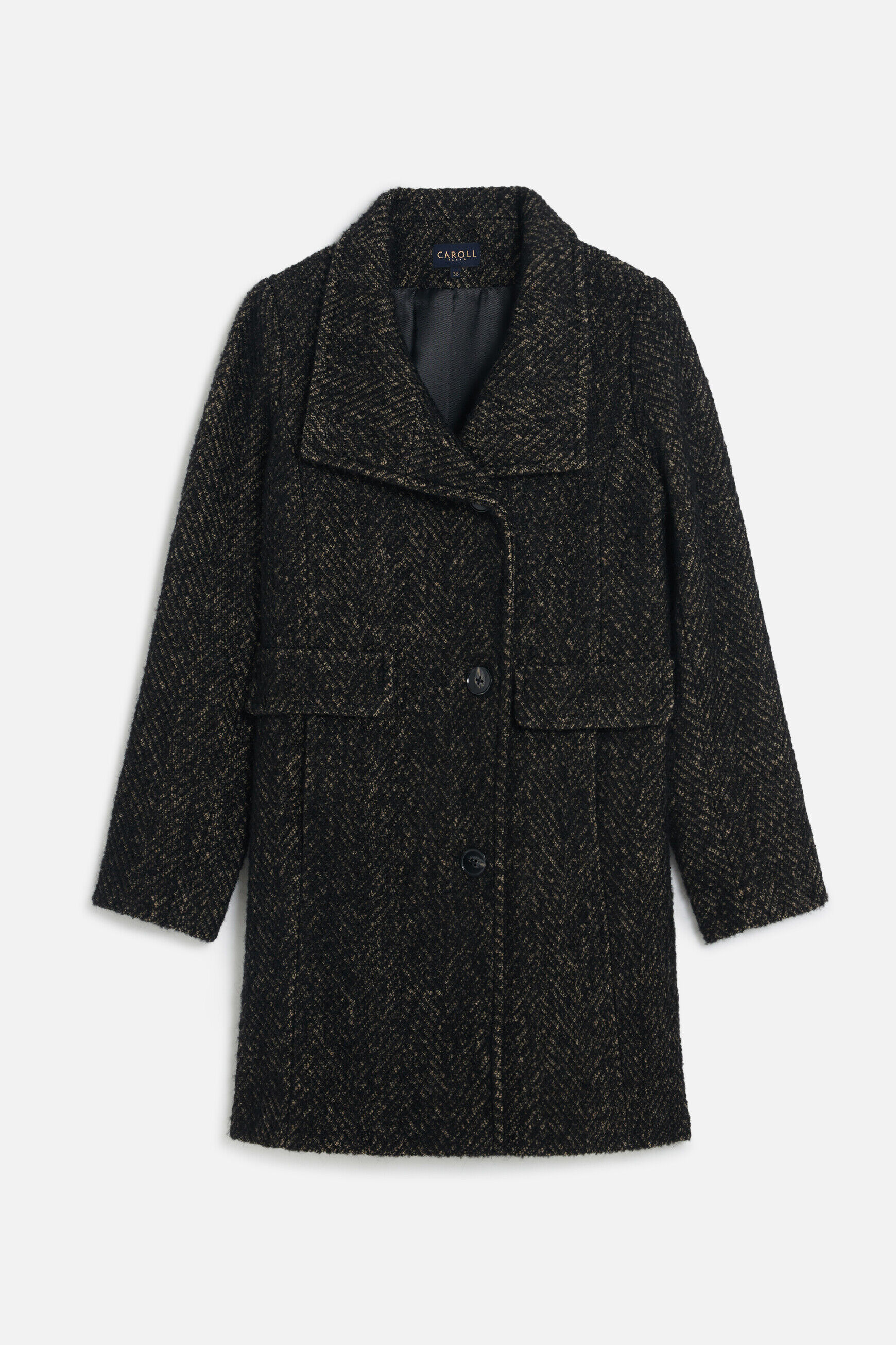 Manteau gali long noir femme