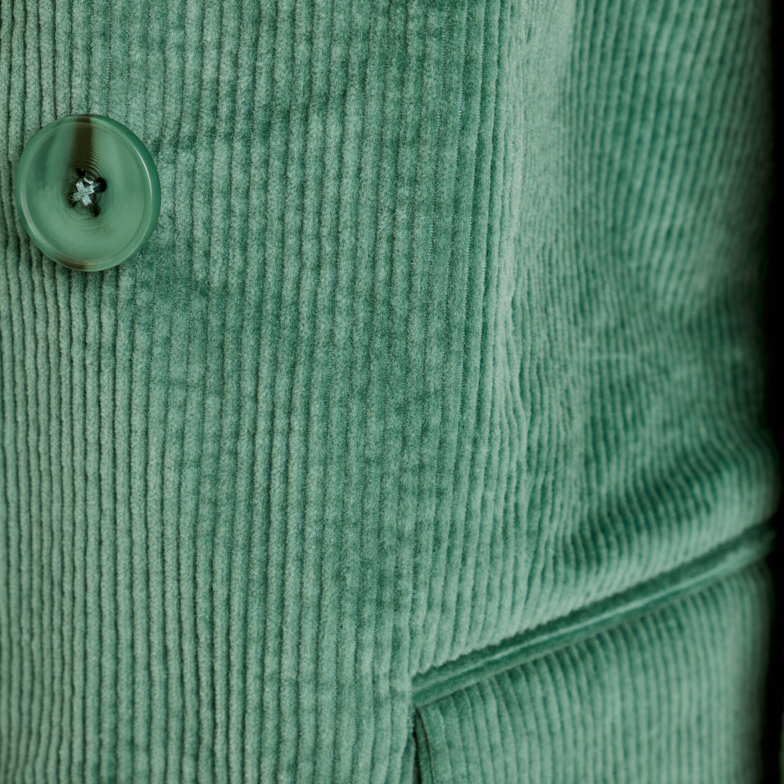 Veste blazer velours côtelé vert foncé femme | Cache Cache