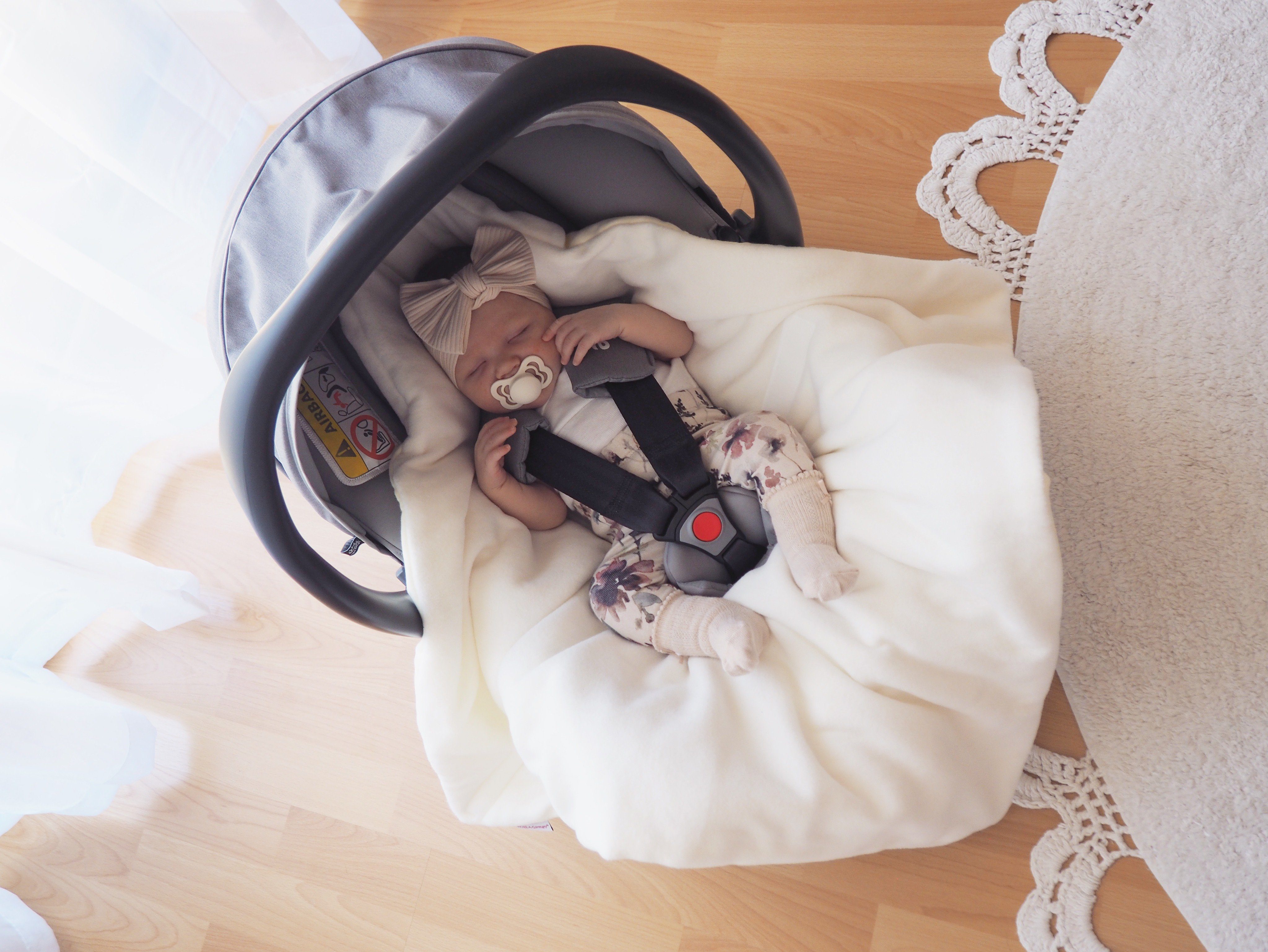 Einschlagdecke Fußsack für die Babyschale Babyschalenfußsack Winter, HOBEA-Germany, für 3 Punkt Babyschale geeignet