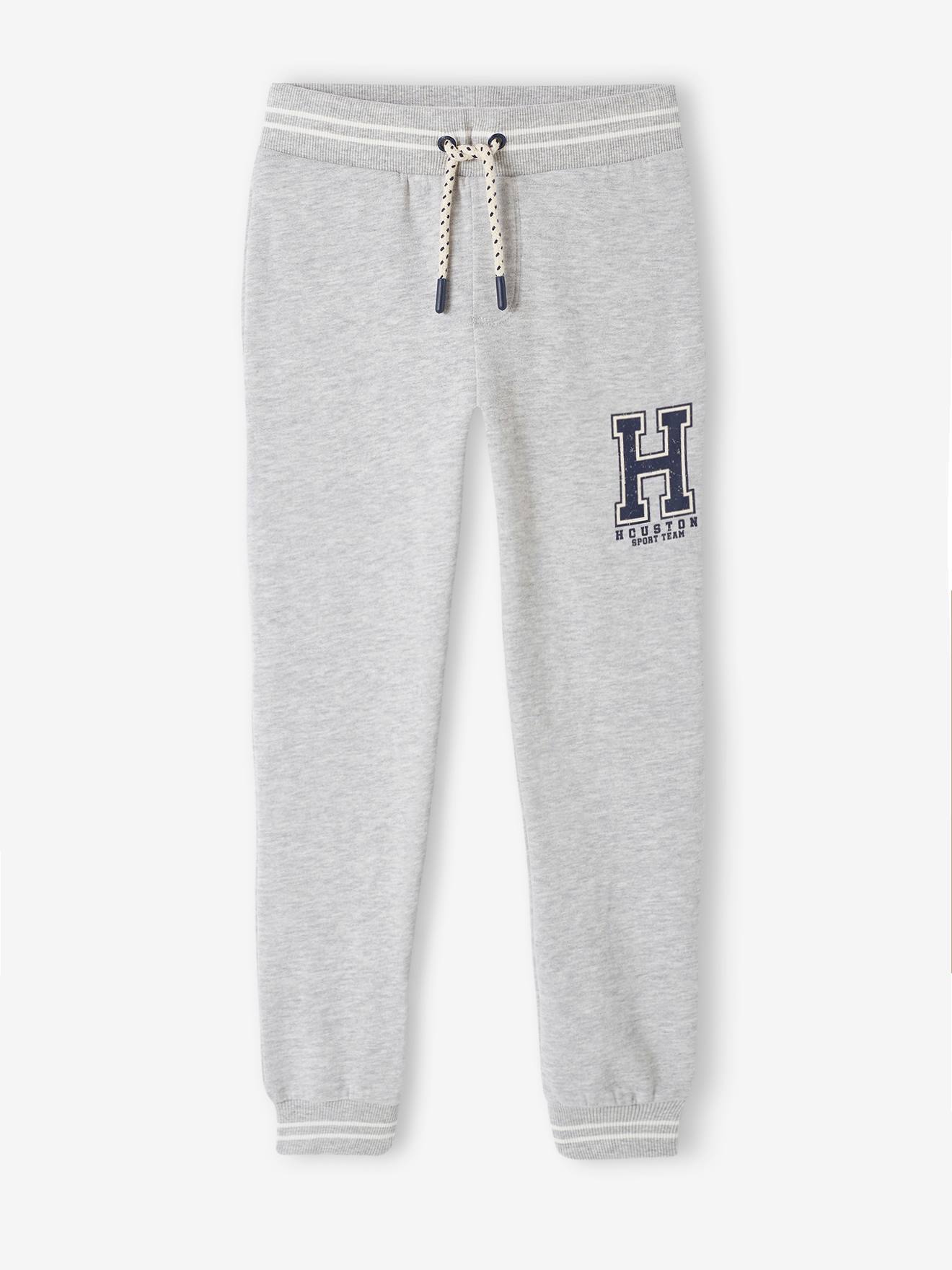 Pantalon jogging sport en molleton garçon. bleu électrique