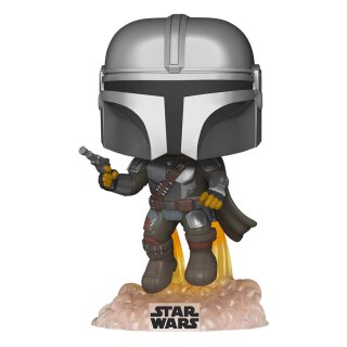 Funko POP! Star Wars The Mandalorian Vinyl Figur Mandalorian - Mando Flying w/Blaster 9 cm