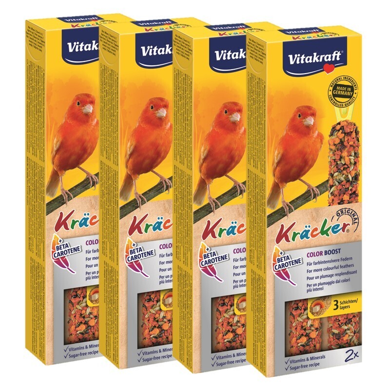 Vitakraft Snacks Vitakraft Kanarienvogel Kräcker 4x2er Color-Booster