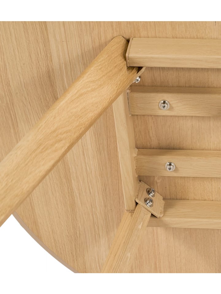 KADIMA DESIGN Runder Esstisch aus Eichenholz | Holztisch mit elegantem Design in Beige günstig kaufen onesize
