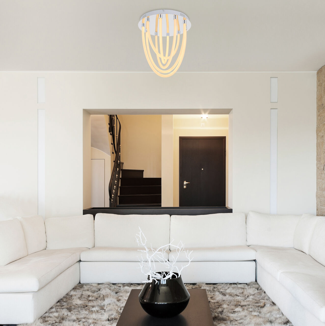 Globo Lighting - KAIA - Deckenleuchte Metall verchromt, LED